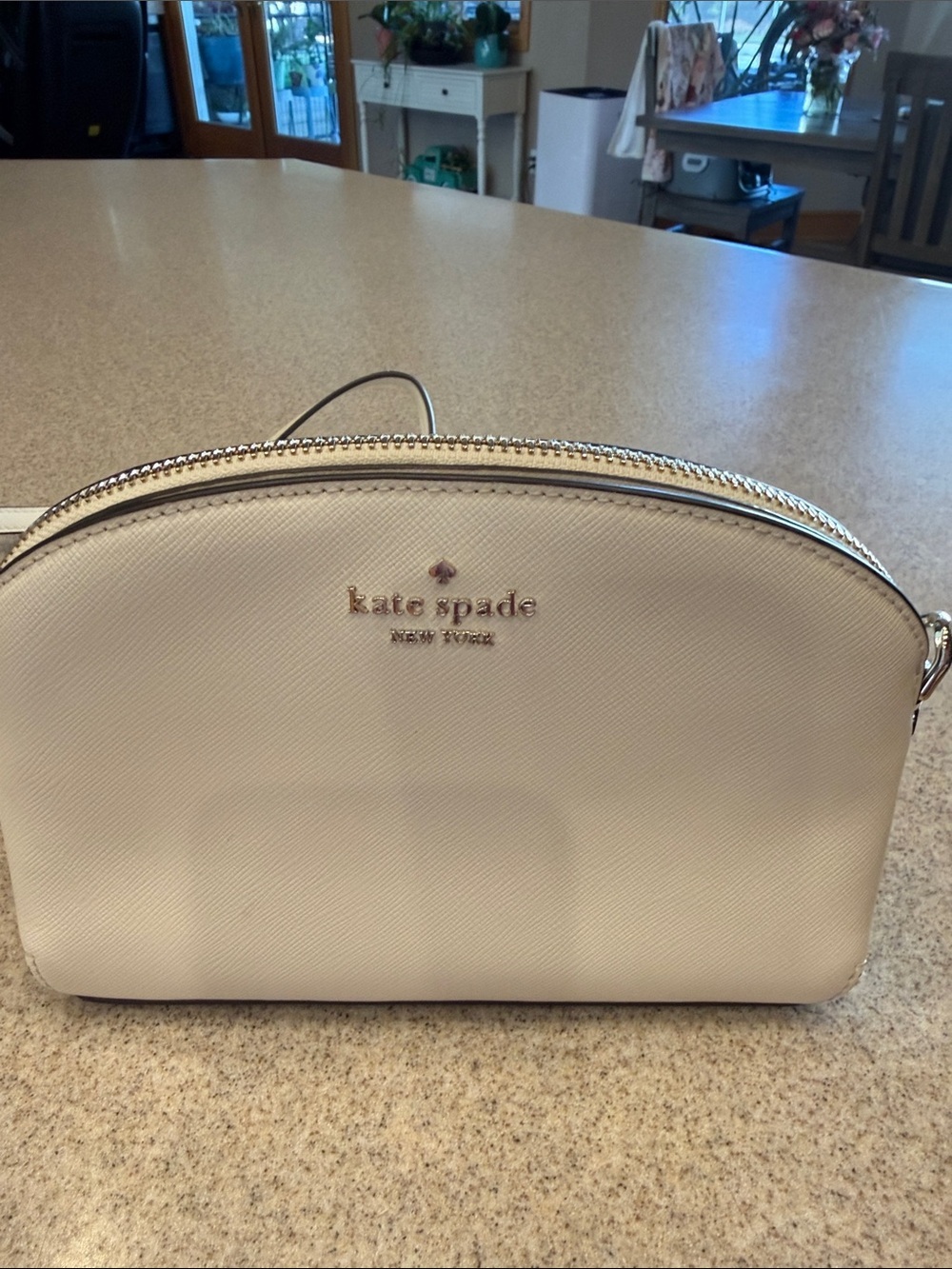 kate spade Cream Saffiano Dome Crossbody with Gold chain - Picture 10 of 14